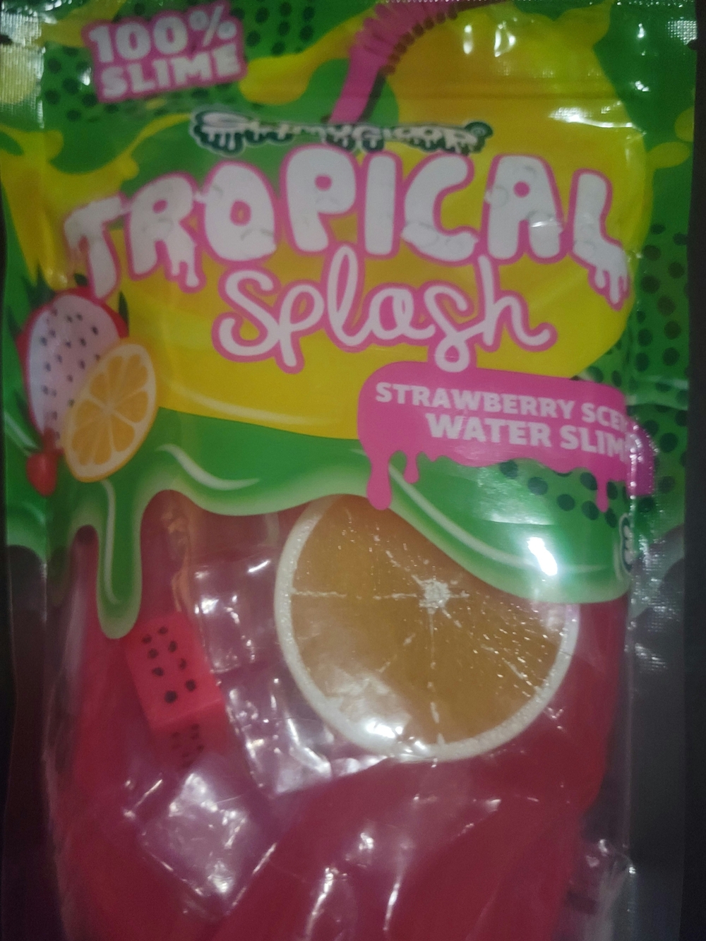 2 Item Bundle SLIMYGLOOP Strawberry and Blueberry Scented Water Slime.